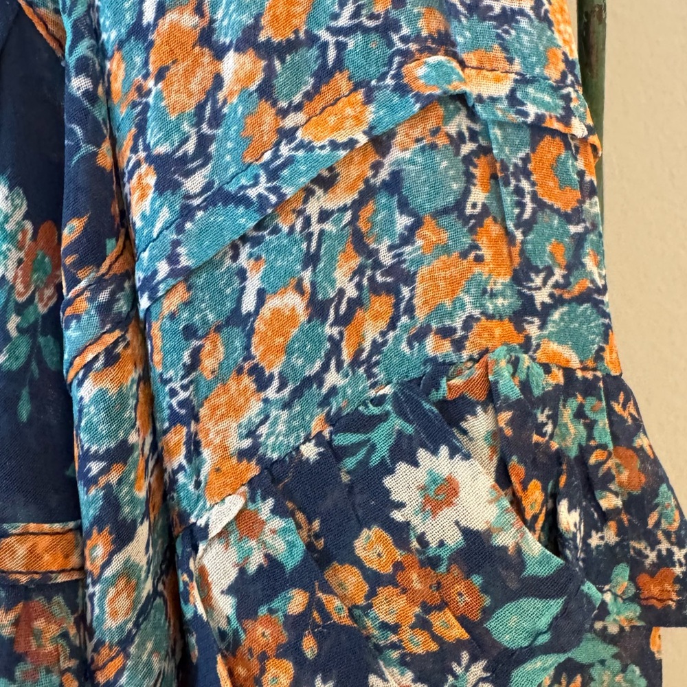 NWT Gorgeous Anthropologie Plus Size Sheer Floral Flowy Blouse - Picture 6 of 12